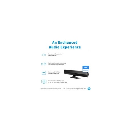 HP Z G3 Soundbar Black - High-Quality Audio Experience for Your Workstation - Order Now!